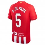 Nogometni Dresovi Atlético Madrid R. De Paul 5 Domaći 2023-24 Kratkih Rukava